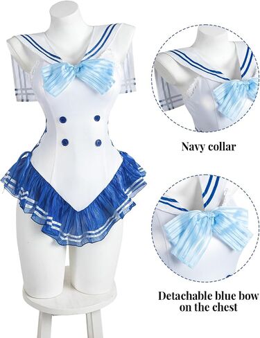 Women Bunny Cosplay Costume, Adorable Bunny Girl Senpai Outfit Mai San Sakurajima Bunny Ear One Piece Bodysuit in Kuwait