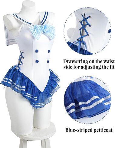 Women Bunny Cosplay Costume, Adorable Bunny Girl Senpai Outfit Mai San Sakurajima Bunny Ear One Piece Bodysuit in Kuwait