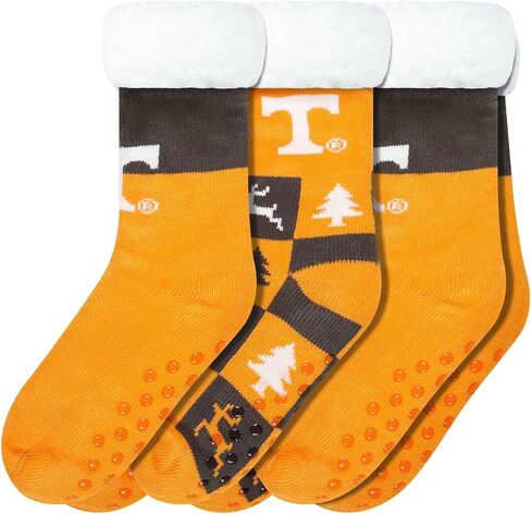 FOCO Texas Longhorns NCAA Womens Fan Footy 3 Pack Slipper Socks in Saudi Arabia
