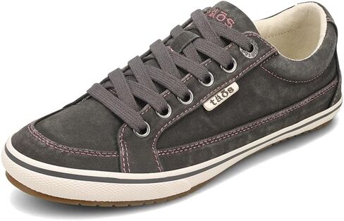 Taos Moc Star 2 Women's Sneaker - Fresh Canvas Design with Removable Footbed, Arch Support and Durable Lightweight Outsole for All Day Walking and Everyday Style Graphite Distressed 8 M US in Kuwait