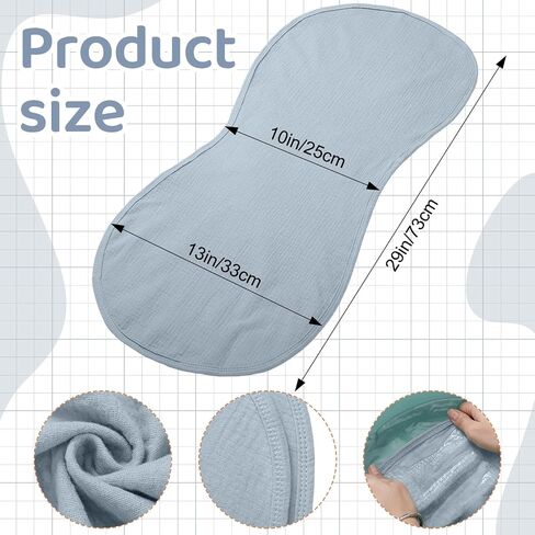 3 Pcs Changing Pad Liners Fits in Peanut Shape Changing Pad Waterproof Diaper Mats Organic Cotton Peanut Mats are Warm on a Baby's Back, Washable Reusable (Cowboy) in Saudi Arabia