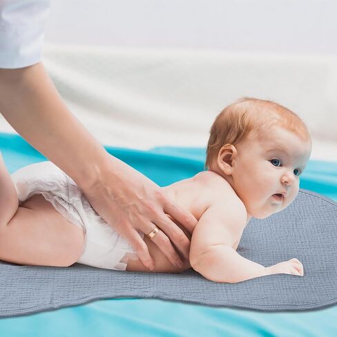 3 Pcs Changing Pad Liners Fits in Peanut Shape Changing Pad Waterproof Diaper Mats Organic Cotton Peanut Mats are Warm on a Baby's Back, Washable Reusable (Cowboy) in Saudi Arabia