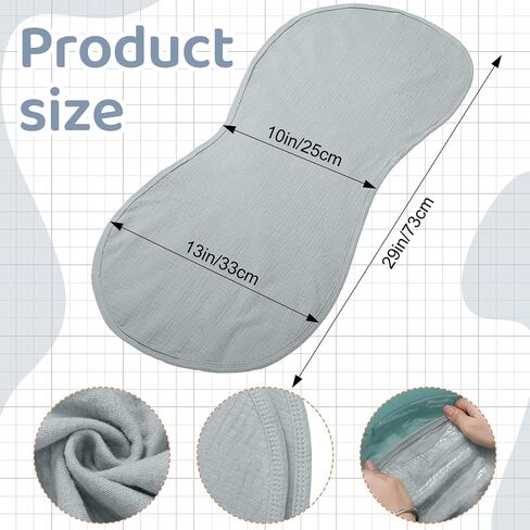 3 Pcs Changing Pad Liners Fits in Peanut Shape Changing Pad Waterproof Diaper Mats Organic Cotton Peanut Mats are Warm on a Baby's Back, Washable Reusable (Cowboy) in Saudi Arabia