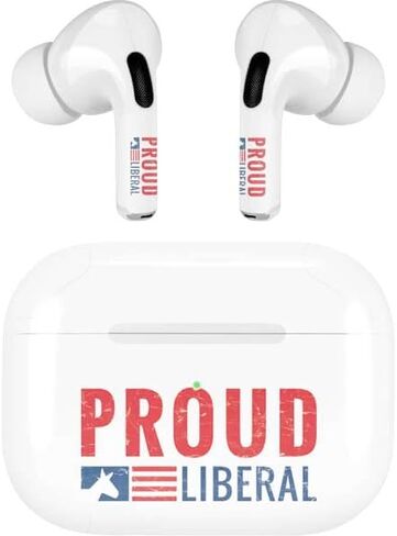 غلاف صوتي من Skinit متوافق مع Apple AirPods Pro (الجيل الثاني، 2022) - تصميم ليبرالي فخور من Skinit in Saudi Arabia