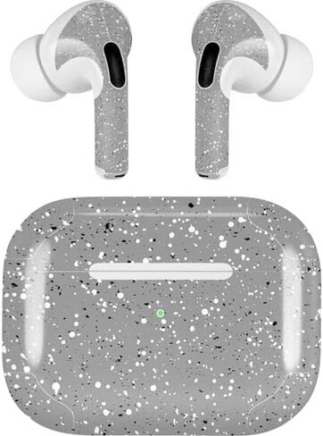 غلاف صوتي من Skinit متوافق مع Apple AirPods Pro (الجيل الثاني، 2022) - تصميم منقط باللون الرمادي مصمم في الأصل من Skinit in Saudi Arabia