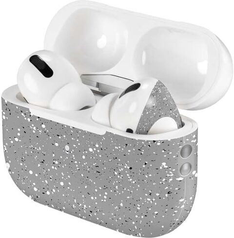 غلاف صوتي من Skinit متوافق مع Apple AirPods Pro (الجيل الثاني، 2022) - تصميم منقط باللون الرمادي مصمم في الأصل من Skinit in Saudi Arabia