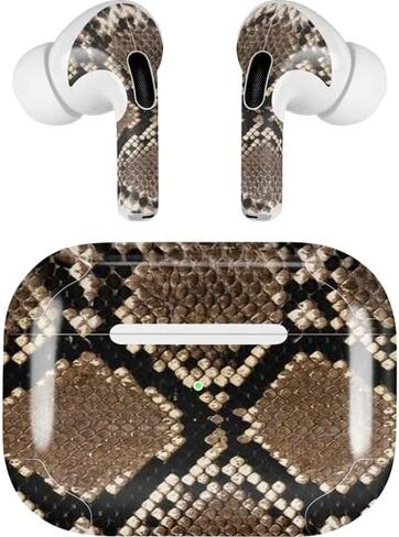 Skinit Decal Audio Skin Compatible with Apple AirPods Pro (2rd Gen, 2022) - Skinit Originally Designed Serpent Design in Saudi Arabia