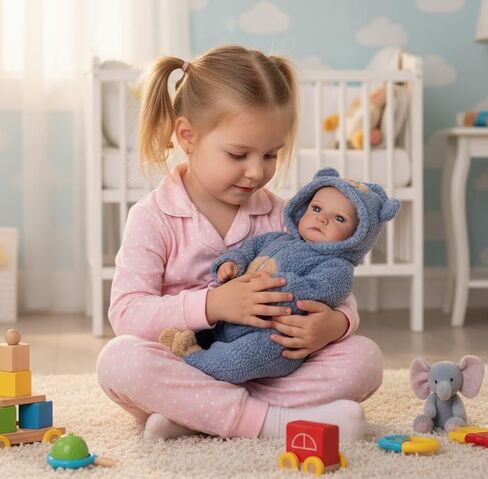 BABESIDE Lifelike Reborn Baby Dolls Boy - Aiden 18 Inch Handmade Realistic Baby Doll Soft Body Realistic-Newborn Baby Doll with Toy & Gift Box for Kids in Saudi Arabia