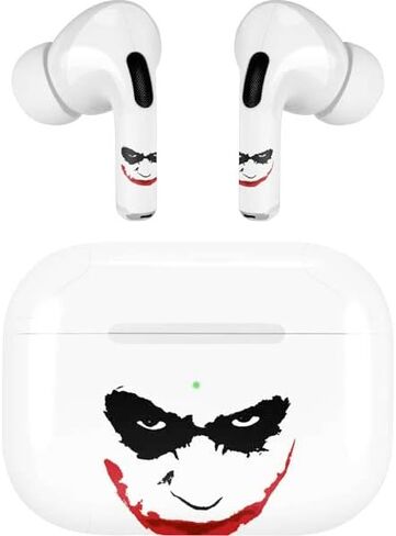 غلاف صوتي من Skinit متوافق مع Apple AirPods Pro (الجيل الثاني، 2022) - تصميم Warner Bros Joker Outline المرخص رسميًا in Saudi Arabia