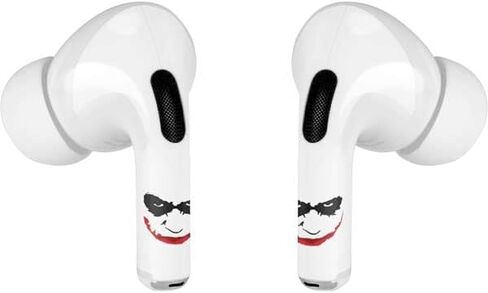 غلاف صوتي من Skinit متوافق مع Apple AirPods Pro (الجيل الثاني، 2022) - تصميم Warner Bros Joker Outline المرخص رسميًا in Saudi Arabia