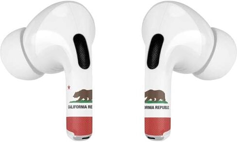 Skinit Decal Audio Skin Compatible with Apple AirPods Pro (2rd Gen, 2022) - Skinit Originally Designed California Republic Design in Saudi Arabia