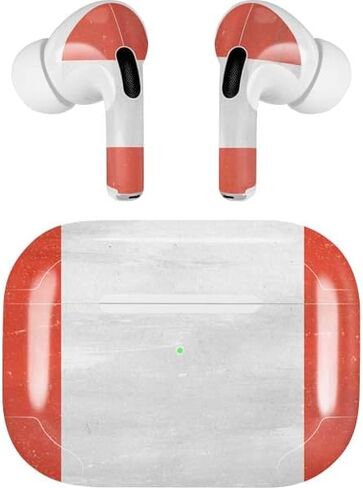 Skinit Decal Audio Skin Compatible with Apple AirPods Pro (2rd Gen, 2022) - Skinit Originally Designed Peru Flag Distressed Design in Saudi Arabia