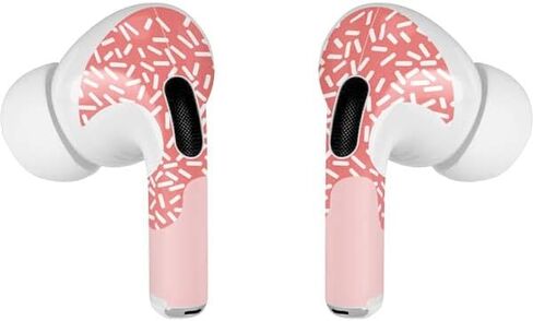 Skinit Decal Audio Skin Compatible with Apple AirPods Pro (2rd Gen, 2022) - Skinit Originally Designed Coral Spring Sprinkles Design in Saudi Arabia