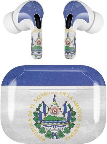 Skinit Decal Audio Skin Compatible with AirPods Pro 2nd Gen - El Salvador Flag Design in Saudi Arabia