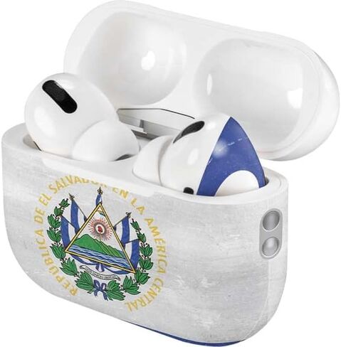 Skinit Decal Audio Skin Compatible with AirPods Pro 2nd Gen - El Salvador Flag Design in Saudi Arabia