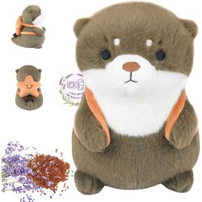 Microwavable Stuffed Animal, Heatable and Coolable Otter, Heated Stuffed Animals for Cramps & Pain Relief, Lavender-Scented Toy, Cute Soft Plush Toys for Adults and Children(Fish Otter) in Saudi Arabia