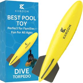 Khroom Underwater Torpedo Pool Toy | Must-Have for Vacation | 33-Foot Glide Underwater | Official UTL Game Size | Pool Dive Rocket Glider (Bee-Pedo) in Kuwait