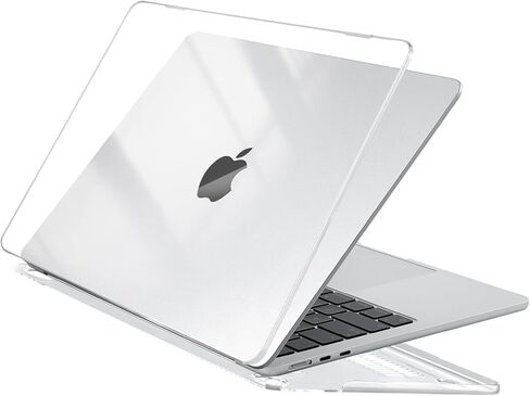 EooCoo Case Compatible with MacBook Air 15 inch M4 2025 2024 2023 2022 M3 M2 A3241 A3114 A2941, Light & Matte Interweaving Design Laptop Protective Hard Shell Cover, Satin White in Saudi Arabia