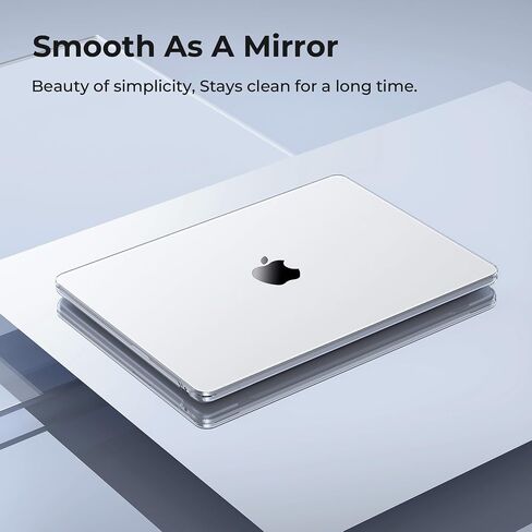 EooCoo Case Compatible with MacBook Air 15 inch M4 2025 2024 2023 2022 M3 M2 A3241 A3114 A2941, Light & Matte Interweaving Design Laptop Protective Hard Shell Cover, Satin White in Saudi Arabia