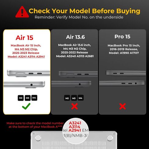 EooCoo Case Compatible with MacBook Air 15 inch M4 2025 2024 2023 2022 M3 M2 A3241 A3114 A2941, Light & Matte Interweaving Design Laptop Protective Hard Shell Cover, Satin White in Saudi Arabia