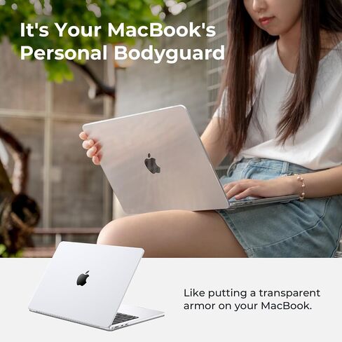 EooCoo Case Compatible with MacBook Air 15 inch M4 2025 2024 2023 2022 M3 M2 A3241 A3114 A2941, Light & Matte Interweaving Design Laptop Protective Hard Shell Cover, Satin White in Saudi Arabia