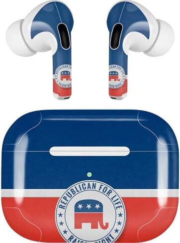 غلاف صوتي من Skinit متوافق مع Apple AirPods Pro (الجيل الثاني، 2022) - تم تصميم Skinit في الأصل من تصميم جمهوري مدى الحياة in Saudi Arabia