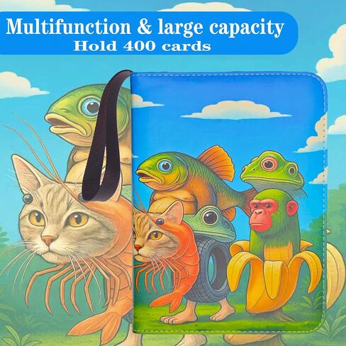 Card Card Binder 4 Pocket ، Mobilets Card Card Binder ، Premium Double Pocke Puck Cover College Collection Collection For 400 Card in Saudi Arabia