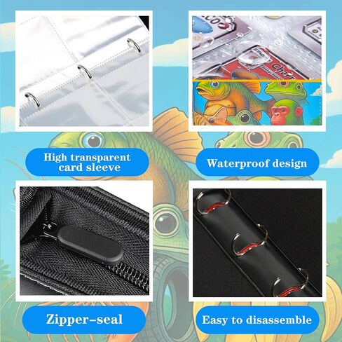 Card Card Binder 4 Pocket ، Mobilets Card Card Binder ، Premium Double Pocke Puck Cover College Collection Collection For 400 Card in Saudi Arabia