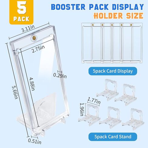 DEDC 2-PACK Booster Pack Protector One Touch Card Holder- UV Magnetic Booster Bundle Case Booster Pack Case Display Holder in Kuwait