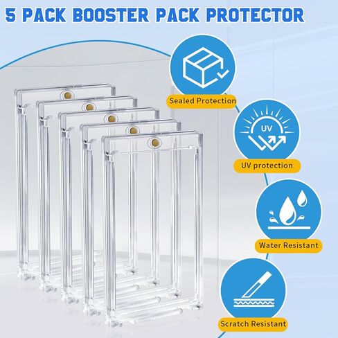 DEDC 2-PACK Booster Pack Protector One Touch Card Holder- UV Magnetic Booster Bundle Case Booster Pack Case Display Holder in Kuwait