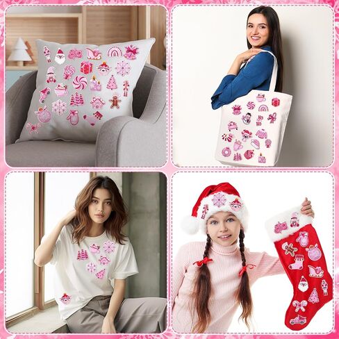 Zeyune 72 Pcs Christmas Iron on Patches Retro Western Xmas Iron on Hat Patches Embroidery Santa Claus Snowman Gingerbread Cowboy Boot Cactus Sew on Applique for Truck Hat Clothes Socks Jeans Backpacks in Saudi Arabia