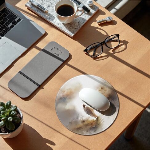 Luck Black 8 Ball Mouse Pad for Desk, Trendy Preppy 8 Ball Mousepad for Work Computers Laptop Home Office Dorm Desk Accessories, Girly Office Supplies, 7.9x7.9 in Saudi Arabia