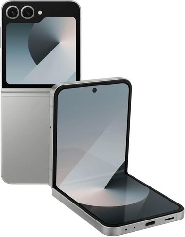 Samsung Galaxy Z Flip6 5G (256 جيجابايت، 12 جيجابايت) كاميرا 50 ميجابكسل 4K، مفتوح من المصنع F741U1 (ظل فضي) (متجدد) in Kuwait