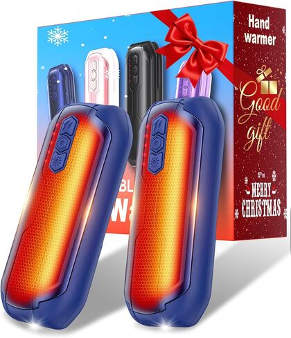 Rechargeable Hand Warmers 2 Pack - 6000mAh AI Handwarmers with Flashlight & 5 Level, 20Hrs Long Lasting, 2 in 1 Portable Electric Heater, Gift for Women/Men/Christmas/Golf/Camping/Hunting in Saudi Arabia