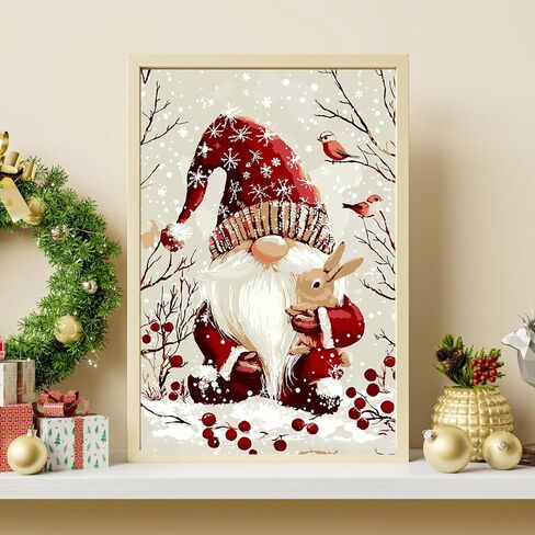 Zendiyo Christmas Paint by Numbers مجموعات للمبتدئين الكبار مع قماش مؤطر خشبي ، Candy House سهلة الطلاء الكبار من أدوات الأرقام ، DIY Acrylic Color Paint in Kuwait