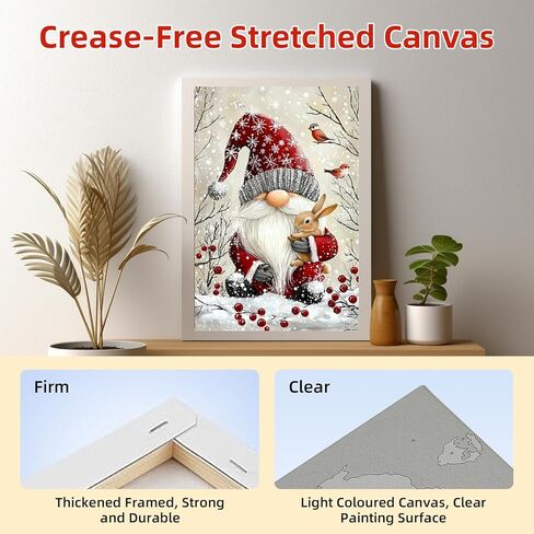 Zendiyo Christmas Paint by Numbers مجموعات للمبتدئين الكبار مع قماش مؤطر خشبي ، Candy House سهلة الطلاء الكبار من أدوات الأرقام ، DIY Acrylic Color Paint in Kuwait