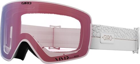 Giro Contour RS Ski Goggles - Snowboard Goggles for Men & Women - White Craze Strap with Vivid Pink/Vivid Infrared Lenses in Saudi Arabia