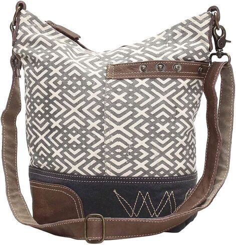 Myra Bag Leffi's Upcycled Canvas & Leather Backpack S-1567 in Saudi Arabia