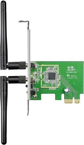 محول الشبكة اللاسلكي ASUS(PCE-N15) ذو الأداء الأقصى (إرسال بسرعة 300 ميجا بت في الثانية / استقبال بسرعة 300 ميجا بت في الثانية) مع واجهة PCI-E، يتضمن دعامة كاملة الارتفاع ومنخفضة المستوى، ودعم زر WPS in Saudi Arabia
