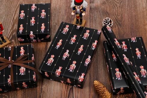 Titiweet Cat Christmas Wrapping Paper - 17 "× 16.4 قدمًا - لف هدايا العطلات الاحتفالية مع القطط اللطيفة والثلوج وأشجار عيد الميلاد in Kuwait