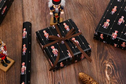 Titiweet Cat Christmas Wrapping Paper - 17 "× 16.4 قدمًا - لف هدايا العطلات الاحتفالية مع القطط اللطيفة والثلوج وأشجار عيد الميلاد in Kuwait