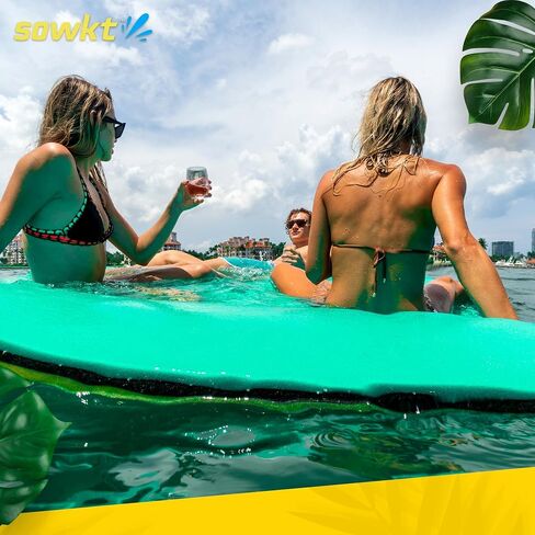 Premium Lily Pad Floating Floating for Lakes and Pools (8 × 4 و 18 × 6 قدمًا) - حصيرة المياه ، الرصيف العائم ، اللوحة العائمة - تعويم البحيرة للبالغين والأطفال للحصول على متعة غير محدودة! in Kuwait
