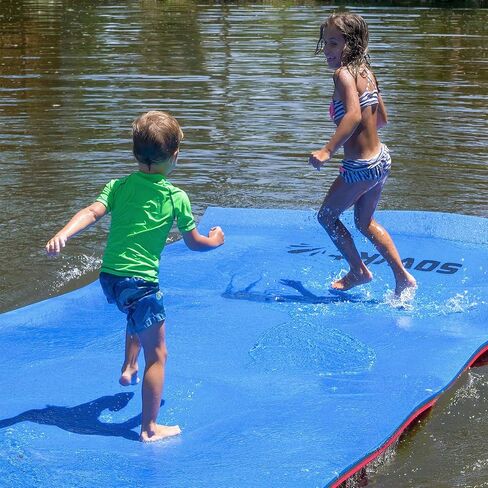 Premium Lily Pad Floating Floating for Lakes and Pools (8 × 4 و 18 × 6 قدمًا) - حصيرة المياه ، الرصيف العائم ، اللوحة العائمة - تعويم البحيرة للبالغين والأطفال للحصول على متعة غير محدودة! in Saudi Arabia