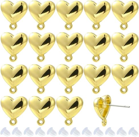 Sunnyclue 1 Box 20PCS HEARRER TRANRING STATESTS مع 30PCS صامدات الأذن 925 دبابيس الجنيه الاسترليني الفضية الفضية الحرك مع الثقوب الكبيرة لتصنيع المجوهرات الإكسسوارات DIY. in Saudi Arabia