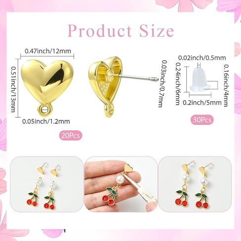 Sunnyclue 1 Box 20PCS HEARRER TRANRING STATESTS مع 30PCS صامدات الأذن 925 دبابيس الجنيه الاسترليني الفضية الفضية الحرك مع الثقوب الكبيرة لتصنيع المجوهرات الإكسسوارات DIY. in Saudi Arabia