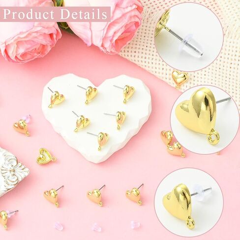 Sunnyclue 1 Box 20PCS HEARRER TRANRING STATESTS مع 30PCS صامدات الأذن 925 دبابيس الجنيه الاسترليني الفضية الفضية الحرك مع الثقوب الكبيرة لتصنيع المجوهرات الإكسسوارات DIY. in Saudi Arabia