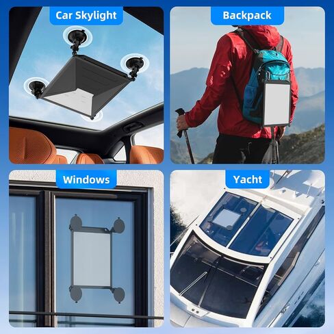 2 in 1 Starlink Mini Suction Cup Mount, Protect Silicone Starlink Mini Case Mounting Kit for Car and Backpack, 4 Strong Suction Cups Car Mount for RVs, Boats Road and Trip Sunroof (White) in Saudi Arabia