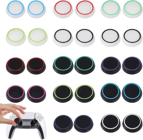 28PCS PS5 Thumb Grips, Anti-Slip Joystick Caps, Scratch-Resistant PS5's Controller Thumb Grips, Controller Accessories, Comprehensive Protection, Compatible with PS5 Controllers in Saudi Arabia