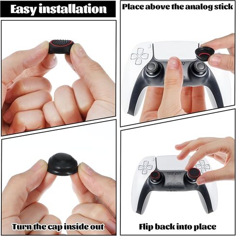 28PCS PS5 Thumb Grips, Anti-Slip Joystick Caps, Scratch-Resistant PS5's Controller Thumb Grips, Controller Accessories, Comprehensive Protection, Compatible with PS5 Controllers in Saudi Arabia