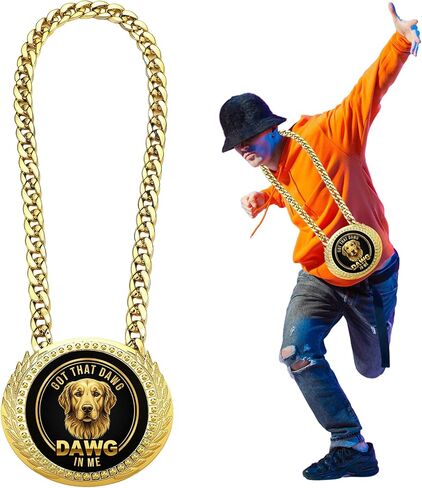 Goutoports Got That Dawg in Me Turnover Chain MVP Medal - 6 Inch Medal Necklace Award for Football MVP, Office Champion Motivational Prize Funny Gag Gifts for Men | Multiple Dog Breed Styles in Kuwait